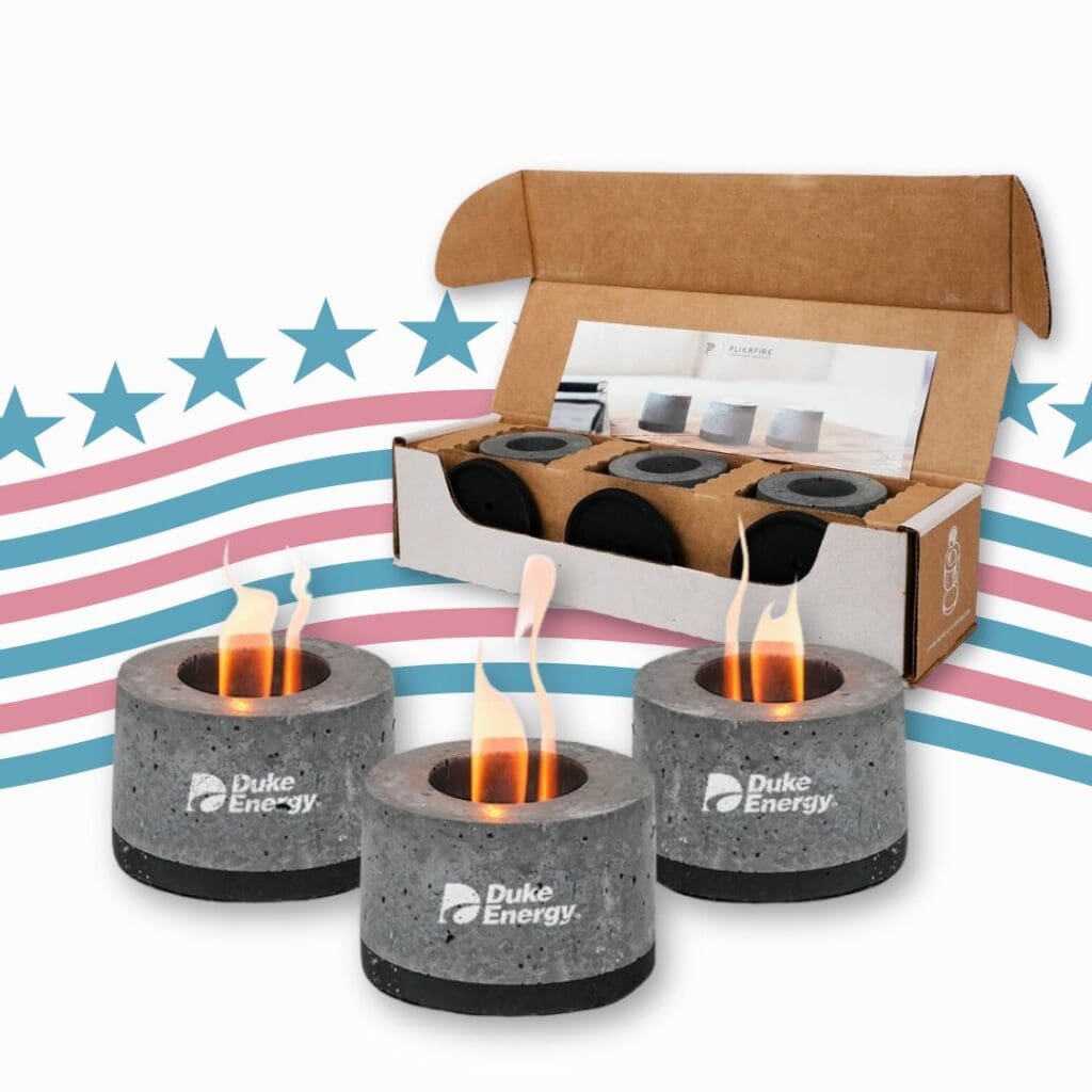 A custom tea-light candle holder set that is made in the USA