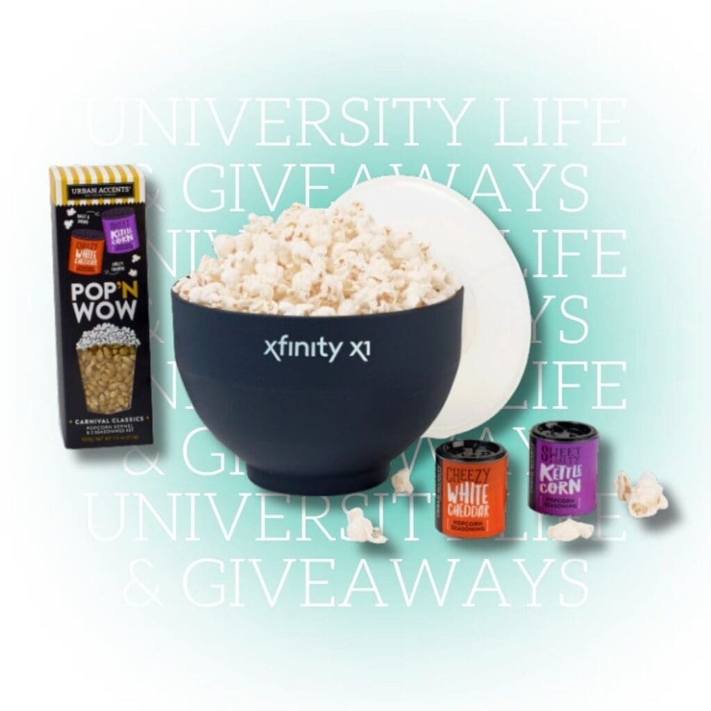 Gourmet popcorn gift set with popcorn maker and seasonings