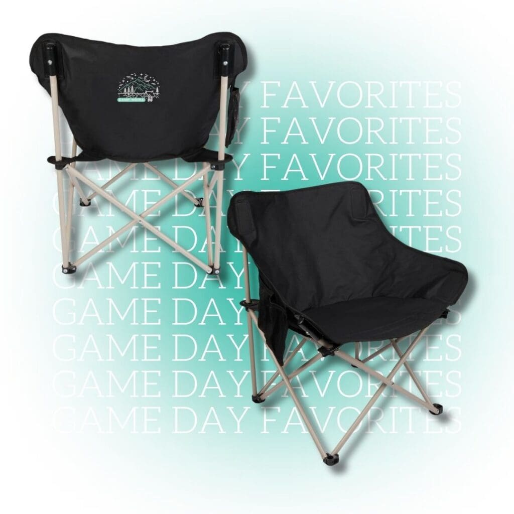 Foldable portable camp chair with carrying case