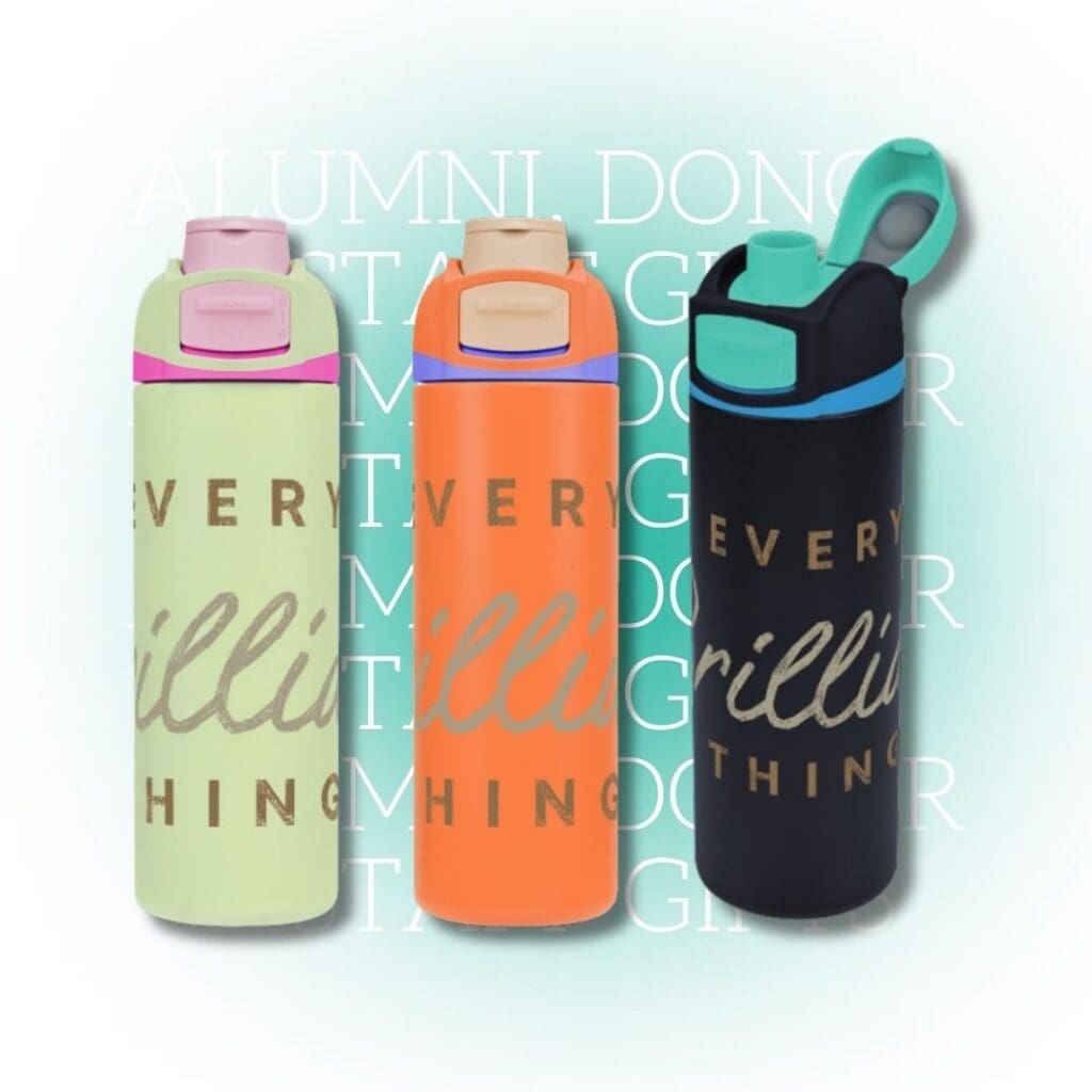 Colorful stainless steel water bottle with spill-resistant lid