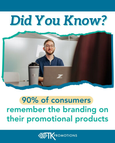 According to a consumer report study done by PPAI, nine out of ten consumers say they can recall the branding on promotional products!
