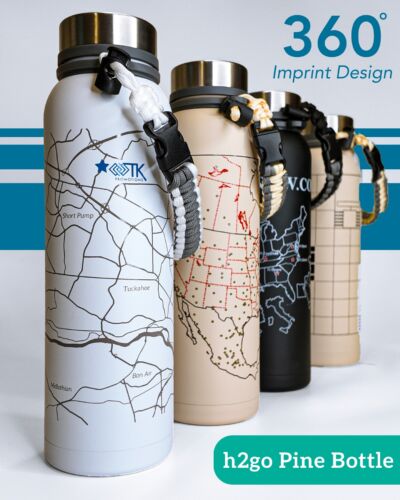 Who said you have to stop at one logo? This bottle features a 360° imprint to showcase your brand's vibe!
